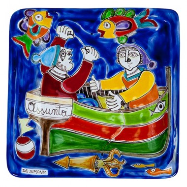 Squared Plate 24x24 DS 22 Fishermen Squared Plate 24x24 DS 22 Fishermen
